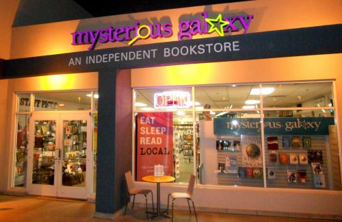 Mysterious Galaxy Bookstore store front